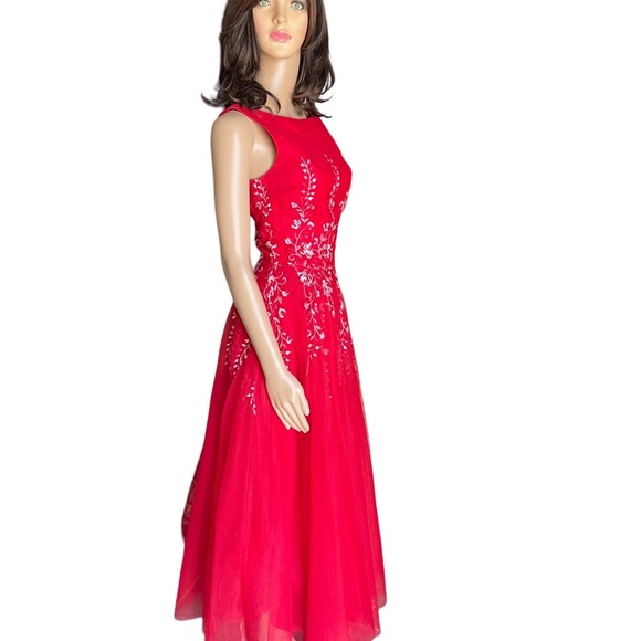 A.B.S Evening by Allen Schwartz red dress size 8 - Picture 2 of 11